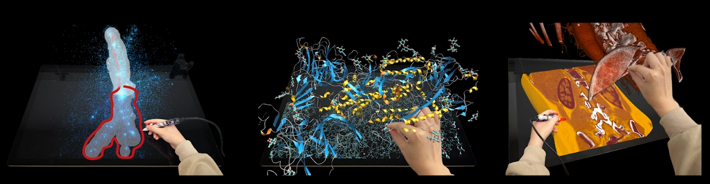 SpatialTouch: Exploring Spatial Data Visualizations in Cross-reality